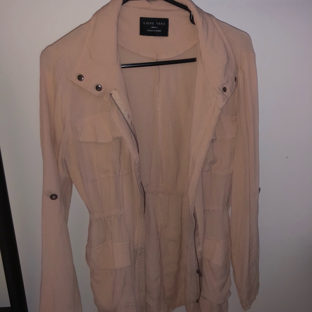 Forever21 Loose Light Pink Cargo Jacket